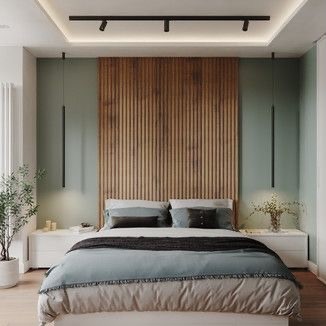 تخت خواب و دیوارکوب | کد B203 - انواع اتاق خواب در دکوراسیون لومه